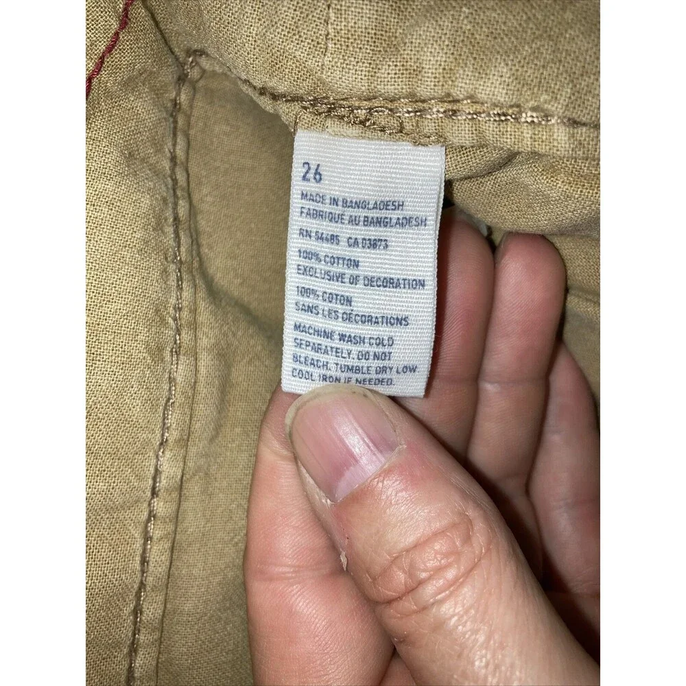 AE American Eagle Mens 26 Tan Cargo Longboard Shorts